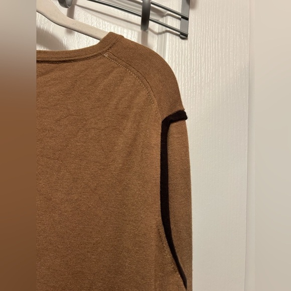 Anne Klein button down women’s XL Cardigan sweater brown contrast trim - Picture 13 of 15